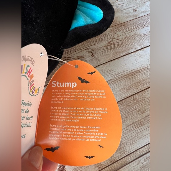 Squishmallows Stump the Cat Skeleton Halloween Treat Pail new with tags - Picture 10 of 11